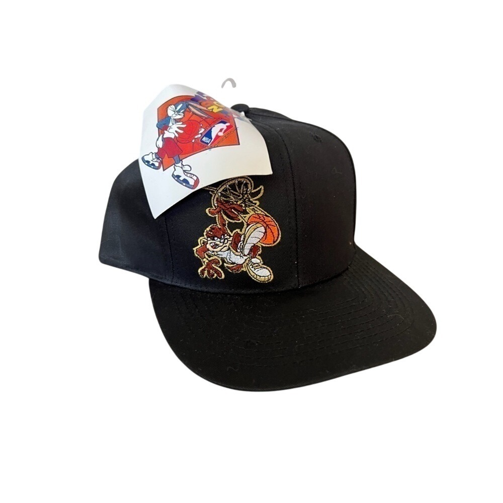 NWT vintage 1997 Looney Tunes NBA Freah Caps snapback deadstock tazmanian devil‎